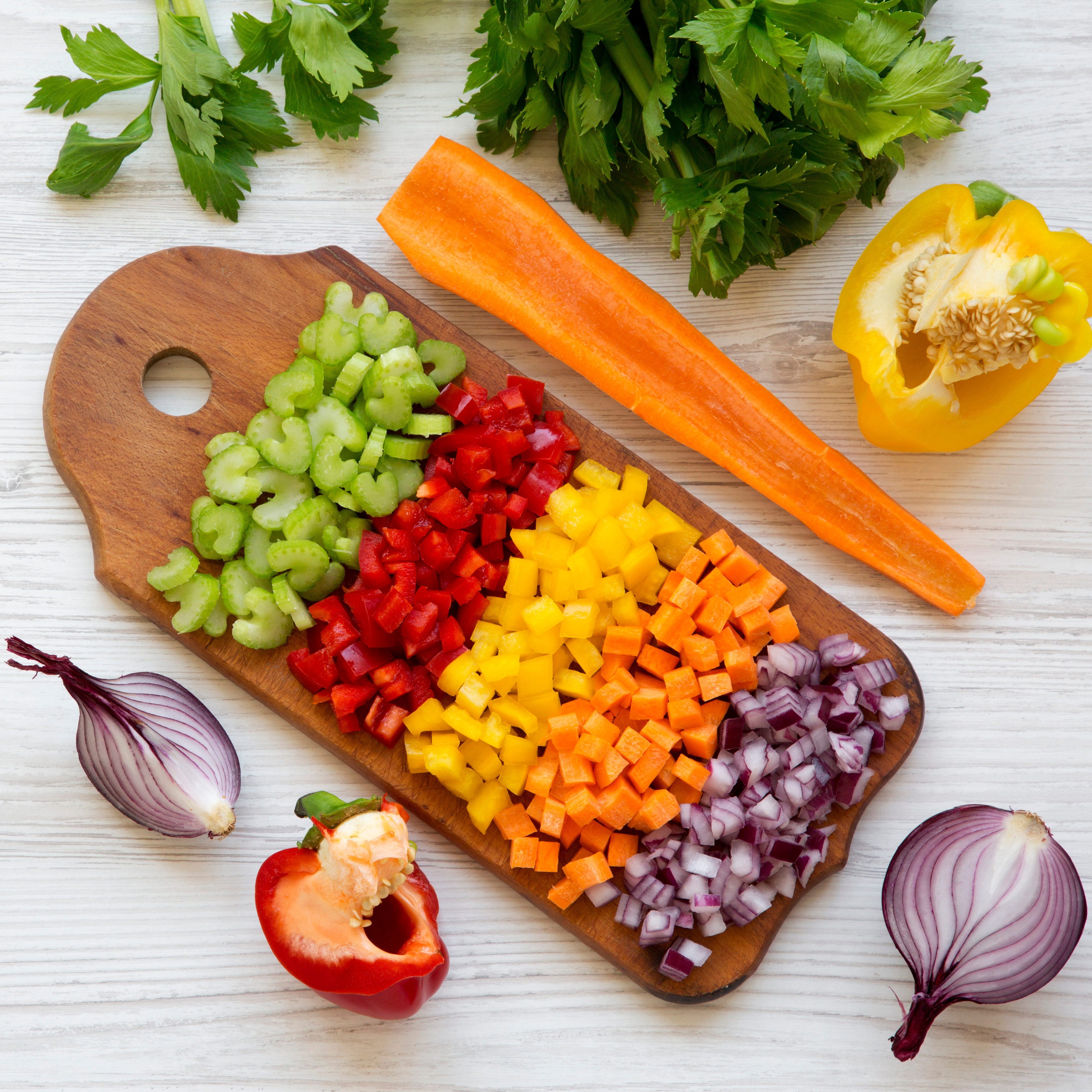 desensitisation of food for autistic children, chopping small pieces of vegetables